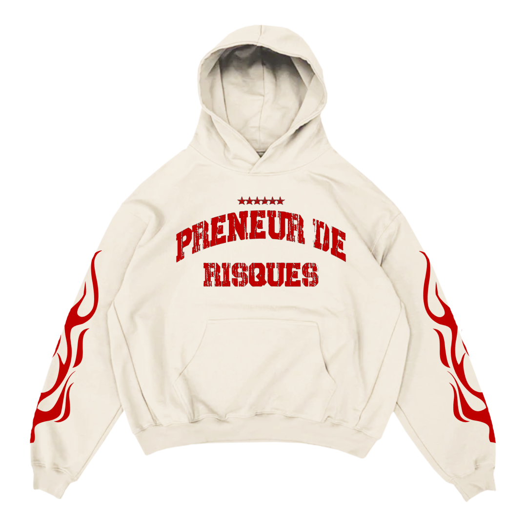 Preneur De Risques Cream/Red Hoodie