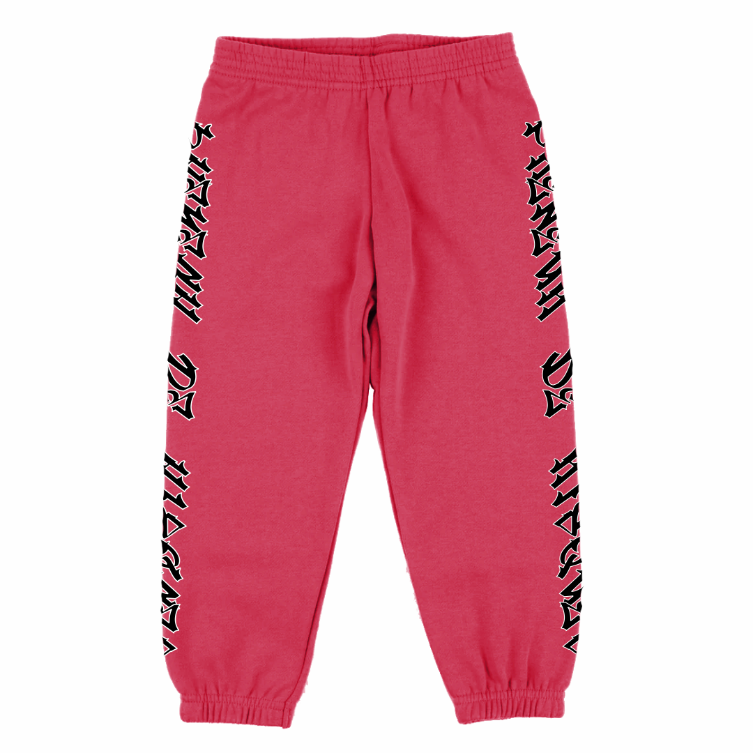 Pink Prenuer De Risques Graffiti Sweatpants