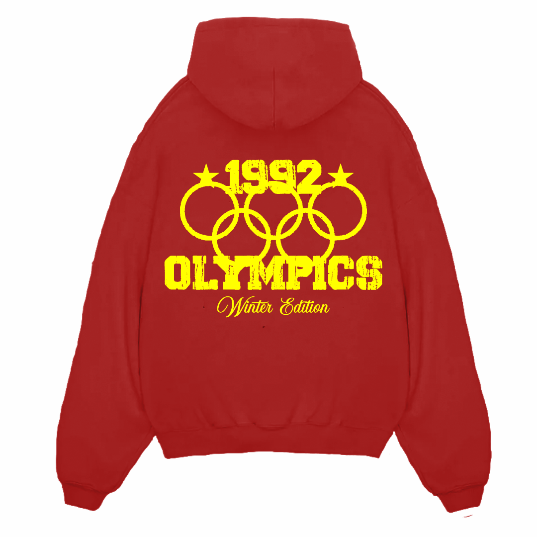 Red/Yellow Preneur De Risques Zip-Up Hoodie