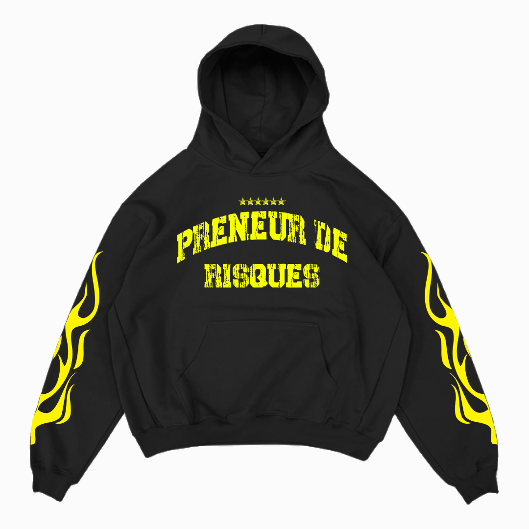 Prenuer De Risques Black/Yellow Hoodie